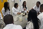 Aula Prática de Bioquímica no Curso de Fisioterapia
